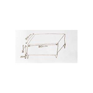 Iskandinav Grid Tv Metal Tel Sehpa/80×35