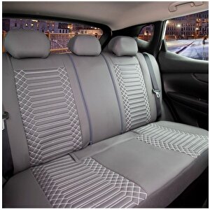 Renault Megane 3 Lüx Deri Oto Koltuk Kılıfı Ön Arka Takım Giydirme Model Füme Füme