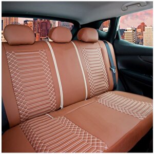 Seat İbiza Yeni̇ Lüx Deri Oto Koltuk Kılıfı Ön Arka Takım Giydirme Model Tarçin Tarçın