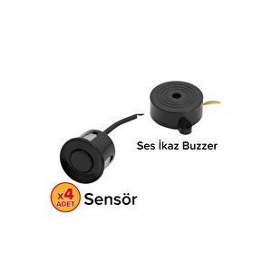 Opel Meriva Uyumlu Araç Park Sensörü Ses İkazlı E20 Siyah Sensör