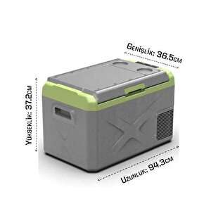Icepeak Prag Kompresörlü Buzdolabı 30 Litre-gri̇-yeşi̇l