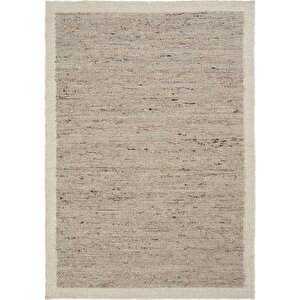 Wool 01 Gri Krem Halı Jüt Halı El Dokuma Jüt Kilim Hasır Halı Otantik El Halısı Yün Halı 120x180 cm