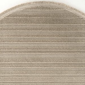 Newyork 3102 Vizon Yumuşak Halı Salon Koridor Kesme Yolluk Yuvarlak Dokuma Makine Halı 120x120 cm