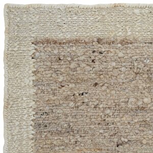Cool Halı Wool 01 Gri Krem Halı Jüt Halı El Dokuma Jüt Kilim Hasır Halı Otantik El Halısı Yün Halı