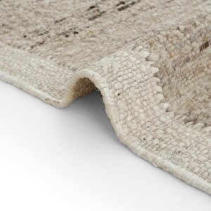 Cool Halı Wool 01 Gri Krem Halı Jüt Halı El Dokuma Jüt Kilim Hasır Halı Otantik El Halısı Yün Halı