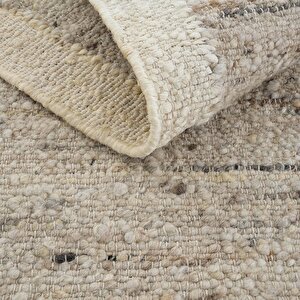 Cool Halı Wool 01 Gri Krem Halı Jüt Halı El Dokuma Jüt Kilim Hasır Halı Otantik El Halısı Yün Halı