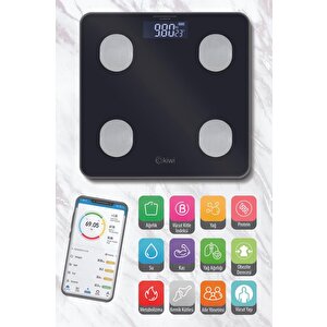 Kbs-1085 Akıllı Banyo Baskülü Siyah