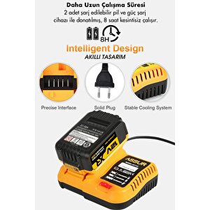 Assur Profesyonel 12v Çift Akülü Vidalama 84 Parça & 12 Köşe 360° Lazer Hizalama Set