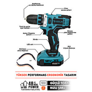 Assur 12v Çift Akü Şarjlı Matkap Metal Şanzıman Akülü Vidalama