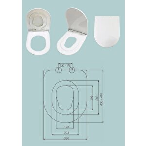 Thermoplast Twin Çocuk Adaptörlü Yavaş Kapanır Klozet Kapağı 0350