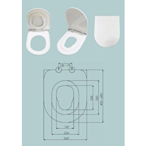 Thermoplast Twin Çocuk Adaptörlü Yavaş Kapanır Klozet Kapağı 0350