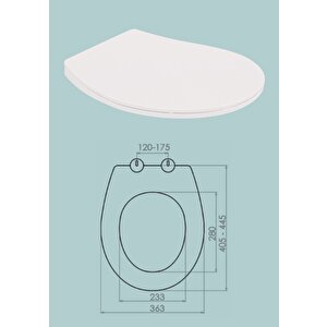 Slim Smart Thermoplast Yavaş Kapanan Klozet Kapağı 0302