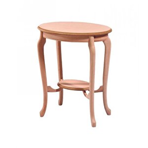 Ms - Sak 124 / Oval Lüks Saksılık Fiskos Cilasız Ham Ahşap