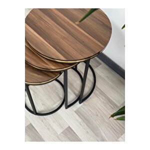 Mira 3lü Zigon Sehpa C Sehpa Gold Detay Yan Sehpa Sehpa Takımı Salon Oturma Salonu Ofis