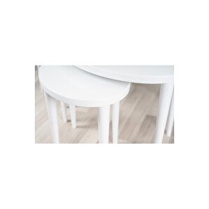 Sophıa Beyaz Lake Mdf 4 1 Sehpa Takımı
