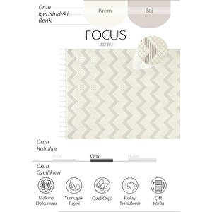 Cool Halı Focus 1102 Bej Halı Modern Salon Halısı Kesme Halı Yolluk Antre Koridor Halısı Yatak Odası Halısı
