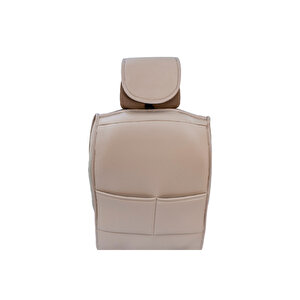 Kia Stonic Lüx Deri Oto Koltuk Kılıfı Ön Arka Takım Set Plus Bej