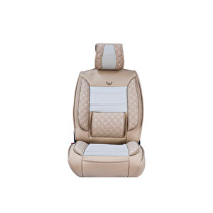 Mini Copper Contryman Lüx Deri Oto Koltuk Kılıfı Ön Arka Takım Set Plus Bej Bej