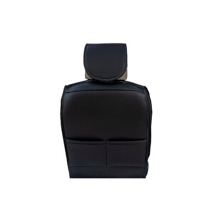 Renault Kadjar Lüx Deri Oto Koltuk Kılıfı Ön Arka Takım Set Plus Siyah Beyaz