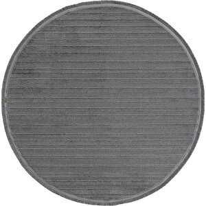 Newyork 3104 Antrasit Yumuşak Halı Salon Koridor Kesme Yolluk Yuvarlak Dokuma Makine Halı 80x80 cm