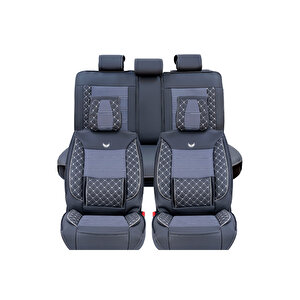 Peugeot 4007 Lüx Deri Oto Koltuk Kılıfı Ön Arka Takım Set Plus Füme