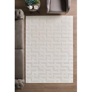 Özel Tasarım Krem Sisal Halı  Kolay Temizlenebilir, Kaymaz Tabanlı Şık Oturma Odası Ve Salon Halısı 80x150 cm