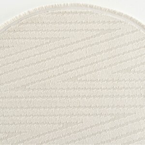 Newyork 3105 Krem Yumuşak Halı Salon Koridor Kesme Yolluk Yuvarlak Dokuma Makine Halısı 100x100 cm