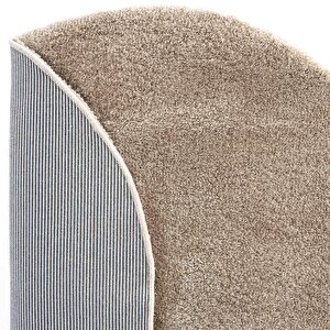 Cool Halı Comfy 1006 Bej Hav Toz Vermez Yumuşak Dokulu Uzun Tüylü Modern Yuvarlak Shaggy Halı