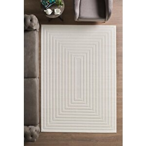 Sisal Krem Oturma Odası Halısı Kolay Temizlenebilir Yumuşak Dokulu Ve Kaymaz Taban Şık Salon Halısı 120x170 cm