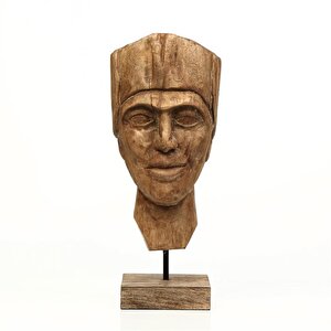 Standlı Büst Dekor Naturel-17*16,5*39cm Ak.it0117
