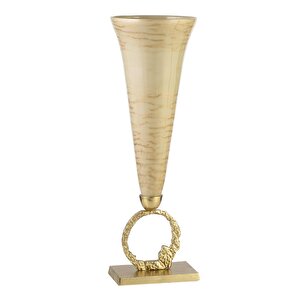 Taupe Çiçeklik Vazo Gold 18*18*55 Cm Ak.ix0170