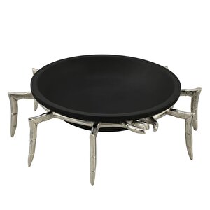 Crab Dekoratif Tabak Silver 40x40x12 Cm Ak.iu0423
