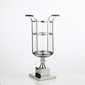 Vitale Cam Mumluk Gümüş 29x20x58 Cm Ak.jd0054
