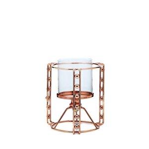 Alset Bronz Tealight Mumluk 16 Cm Ak.je0074