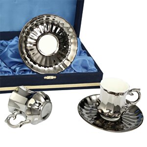 Mostor Platin 2'li Kahve Fincanı Takımı Mtfk.0054
