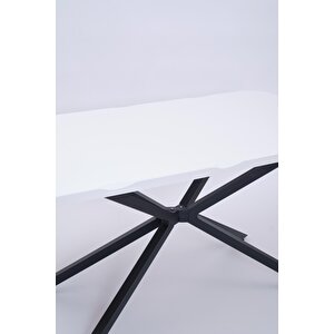 Kütük Mdf Boyalı Lak Panel Mutfak Yemek Masası 90x160 Beyaz
