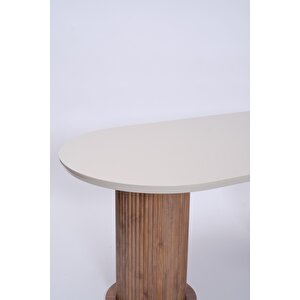 Bohem Traverten Boyalı Highgloss Mdf Yemek Masası 90*170 Kayın