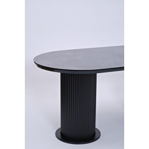 Bohem Boyalı Highgloss Mdf Yemek Masası 90*170 Siyah