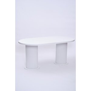 Bohem Boyalı Highgloss Mdf Yemek Masası 90*170 Beyaz