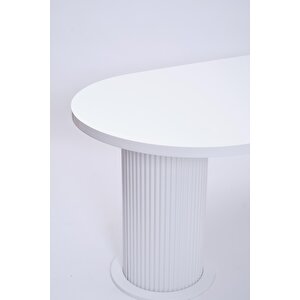Bohem Boyalı Highgloss Mdf Yemek Masası 90*170 Beyaz
