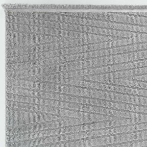 Cool Halı Newyork 3107 Gri Yumuşak Tuşeli Halı Kilim Salon Koridor Kesme Yolluk Dokuma Makine Halısı