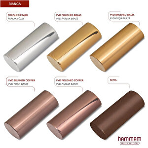 876x494mm Bianca Parlak Bakır Paslanmaz Çelik Havlupan