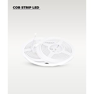 12v Cob Şerit Led 3200k Sarı Işık  - Metrede 360 Led - 5 Metre