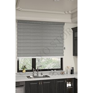 Ithal Bambu Açık Gri Bambu Stor Zebra Perde Etek Dilimsiz 80x200 Cm