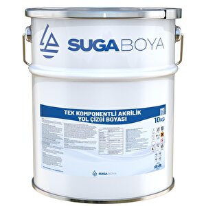 Suga Tek Komponentli̇ Akri̇li̇k Yol Çi̇zgi̇ Boyasi 10 Kg Ral 5015