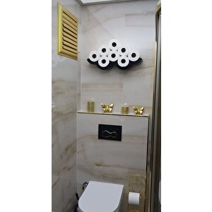 Özel Dekoratif Çoklu Tuvalet Kâğıtlığı (siyah)
