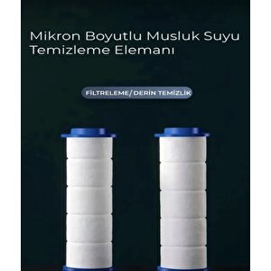 15 Adet Yedek Filtreli Su Tasarruflu Kireç Önleyici Özellikli Duş Başlığı Siyah Yeni Model