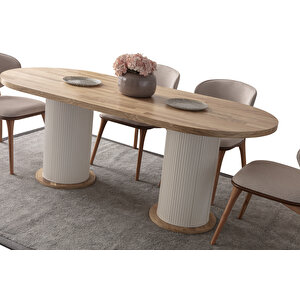 Edsy Home Safir Meşe Oval Masa