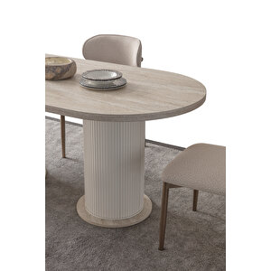 Edsy Home Traverten Oval Masa