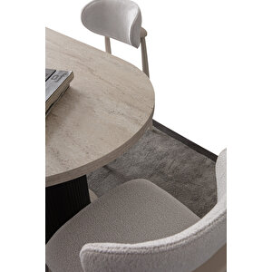 Edsy Home Traverten Oval Masa